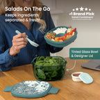 Bentgo Glass Prints All-in-One Salad Container